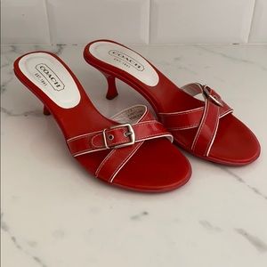 Coach orange heel shoe